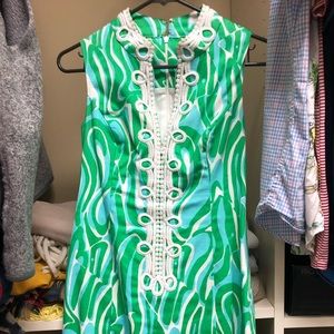 Green and blue Lilly Pulitzer dress